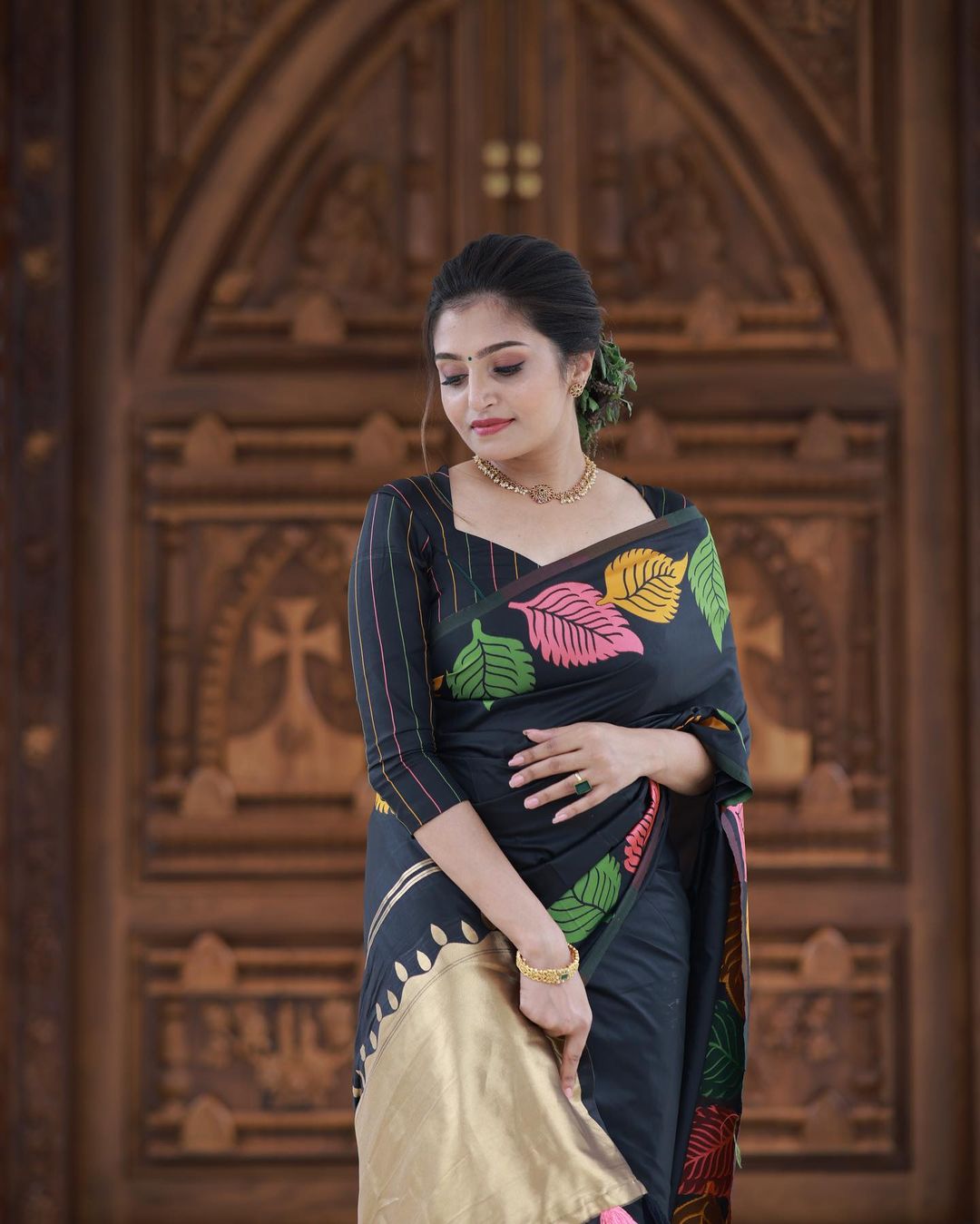 White Silk Woven Saree