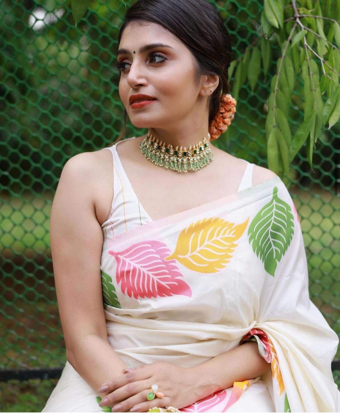 White Silk Woven Saree