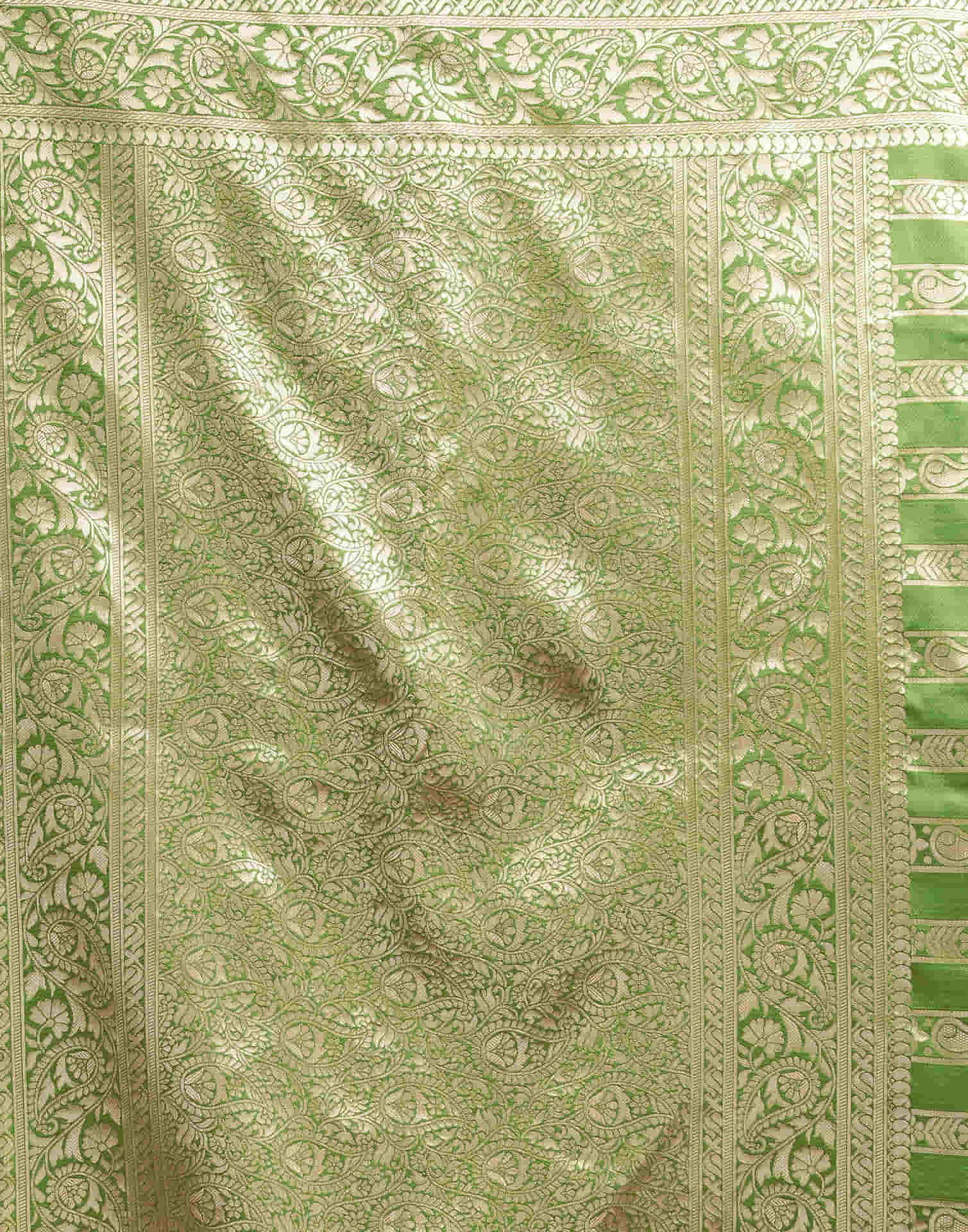 Mehendi Banarasi Silk Woven Saree