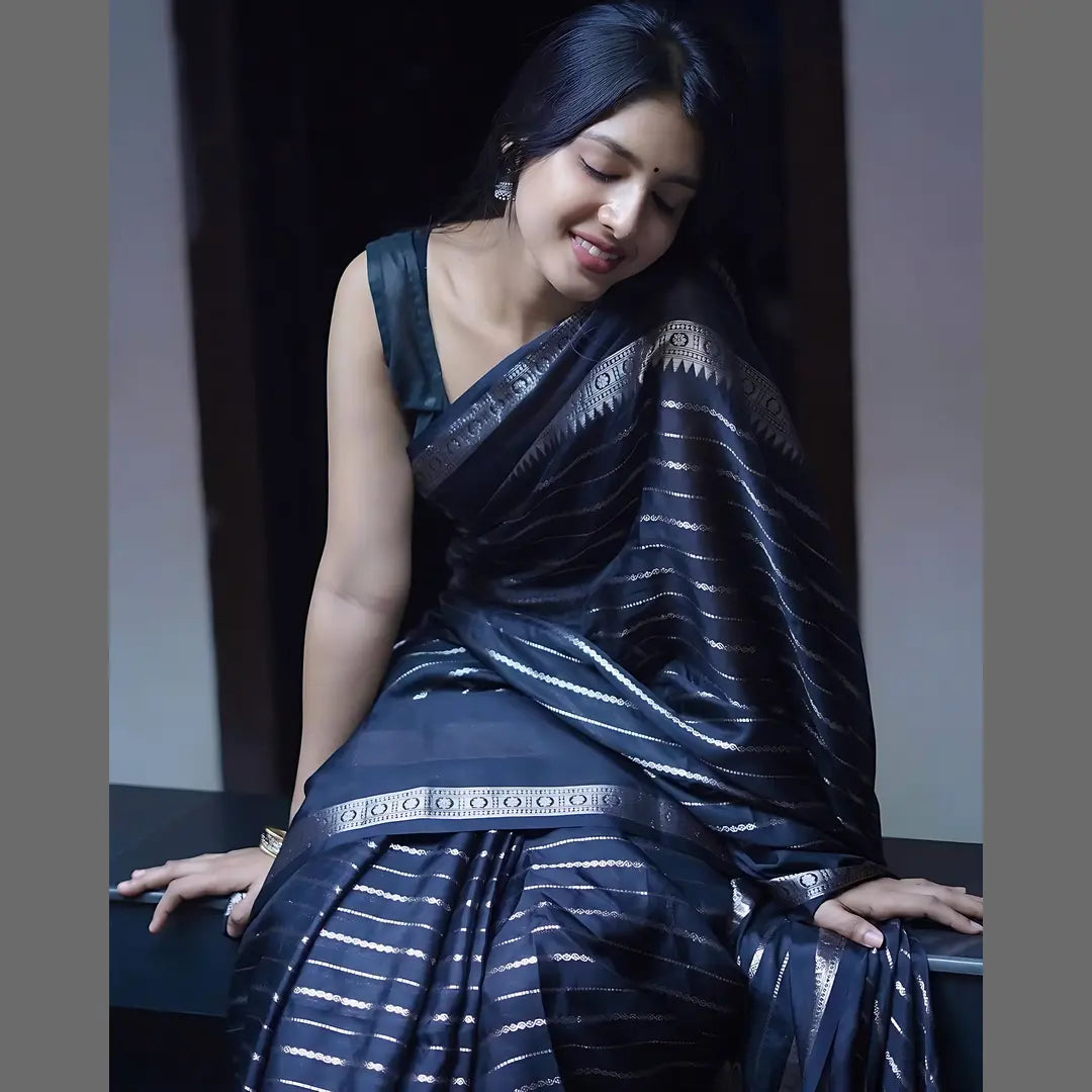 Magic of Silk: Banarasi Saree (Black)