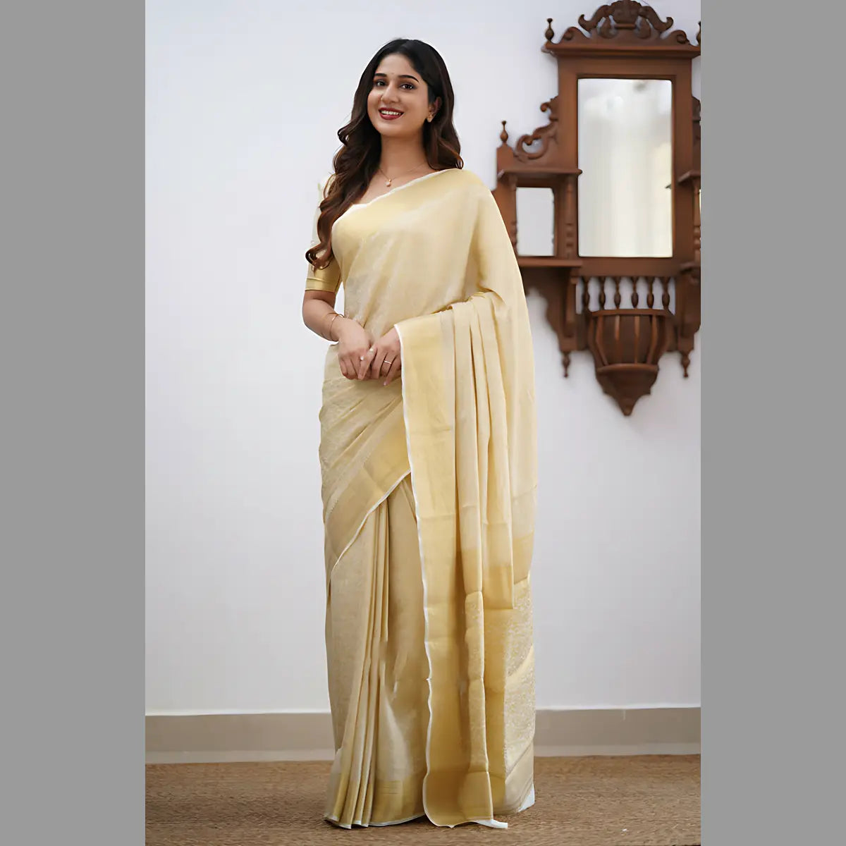 Majestic Off White Banarasi Silk Elegance