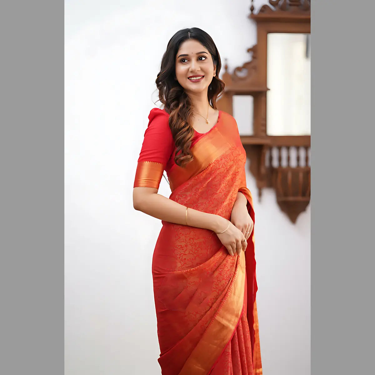 Timeless Red Banarasi Silk Splendor