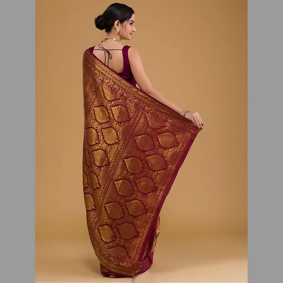 Captivating Red Banarasi Silk Saree