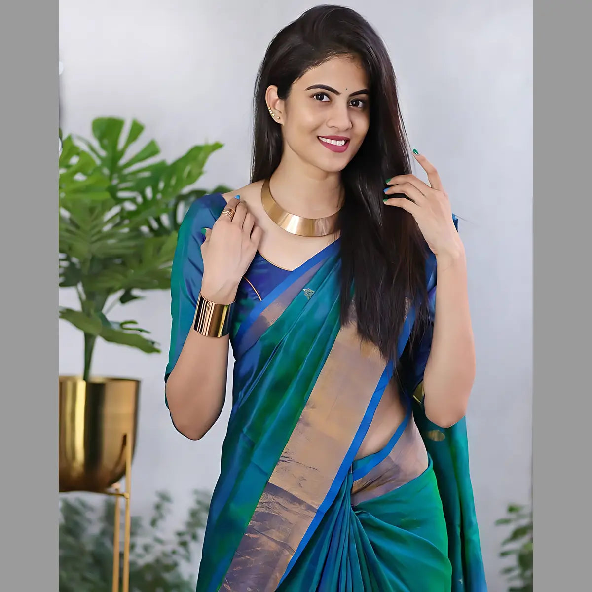 Majestic Blue Banarasi Silk Majesty