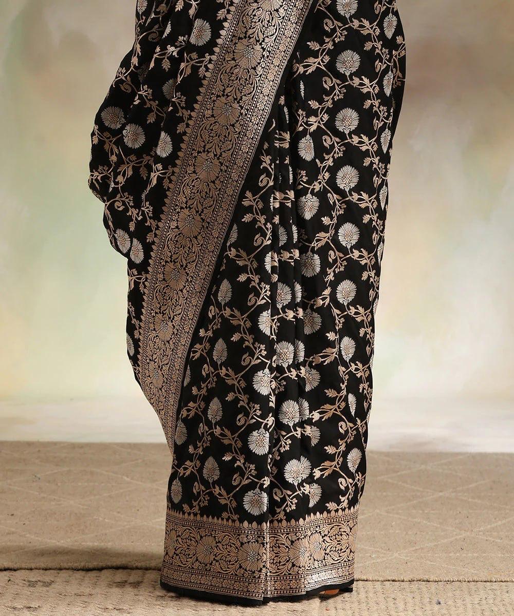 Handloom Black Banarasi Silk Saree