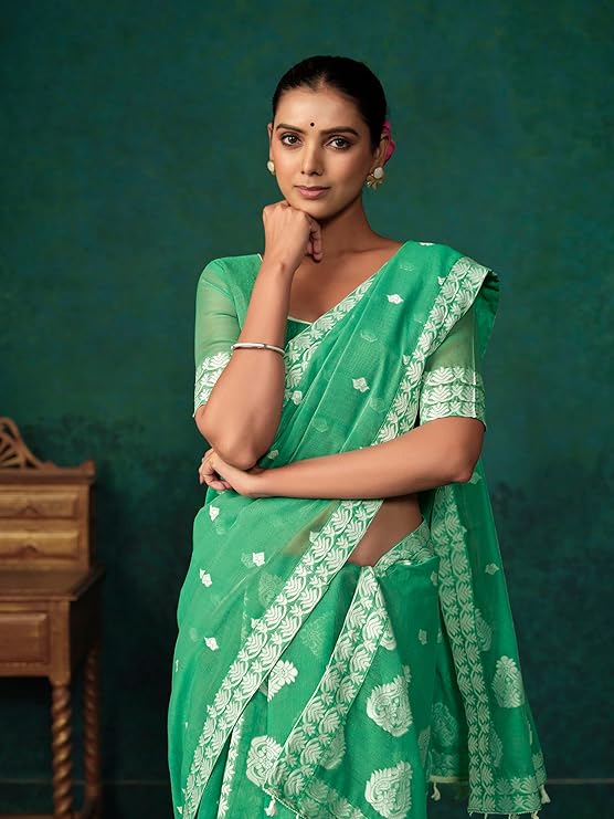 Green Mekhela Soft Silk Saree