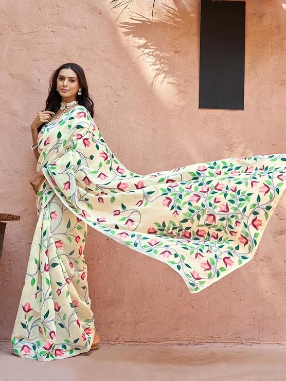 White Soft Silk Saree