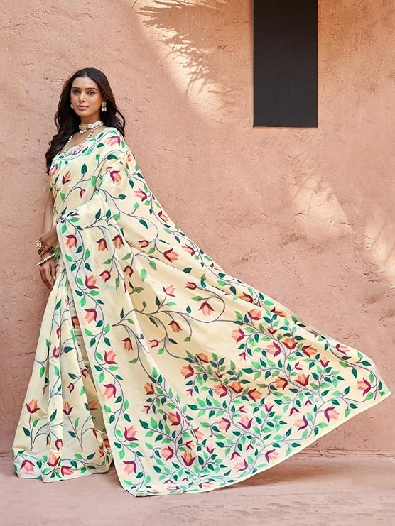 White Soft Silk Saree