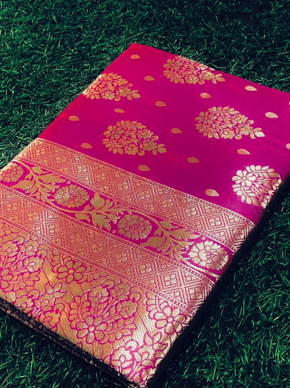 Pink Butta Patti Saree: Timeless Charm for Festive Occasions - Naari Silk 